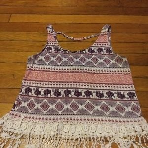 Womens Cropped Tank Top Size Medium